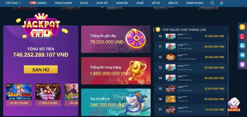 Trò chơi casino trực tuyến và máy đánh bạc trên wipwin app
